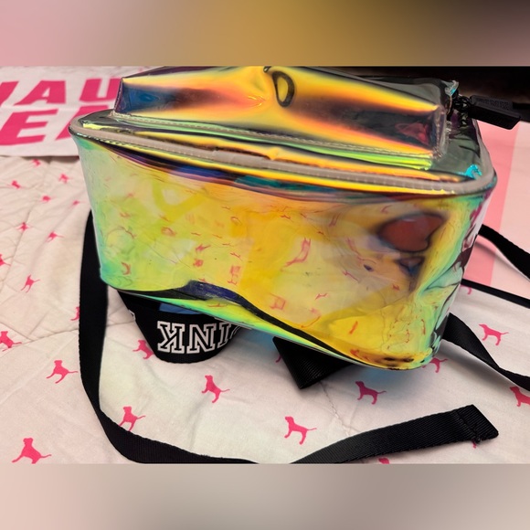 holigraphic mini backpacks RTS holographic backpack Fox & Tots Time to live your rainbow